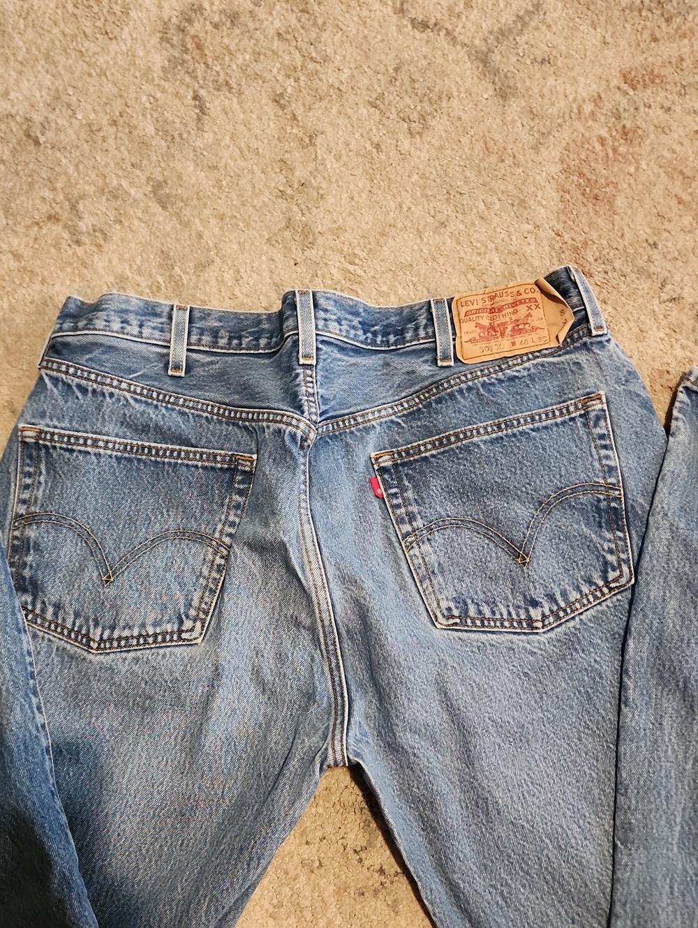 Vintage 501xx Levis Y2K  Denim Jeans Mens  Made In USA Button Fly 40 x 38